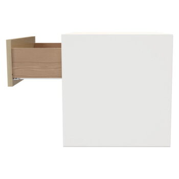 Nočný stolík v dekore duba v bielej a prírodnej farbe Alba – Tenzo - Image 4