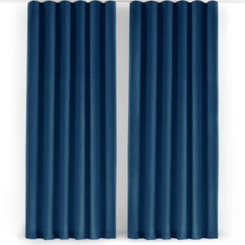 Modrý zamatový dimout záves 265x270 cm Velto – Filumi - Image 10