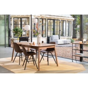 Rozkladací jedálenský stôl s doskou v dekore orechového dreva 90x180 cm Glimps – Zuiver – Obrázok 10