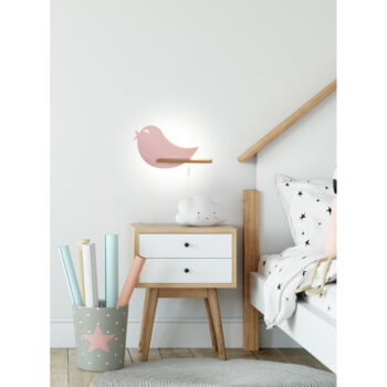 Ružové detské svietidlo Bird - Candellux Lighting – Obrázok 3