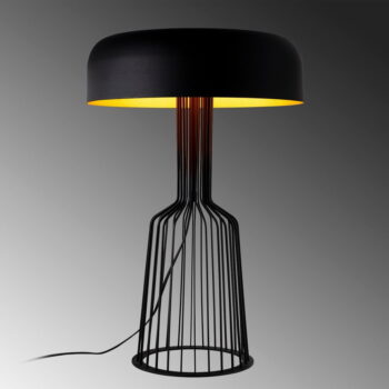 Čierna stolová lampa s kovovým tienidlom (výška  57 cm) Fellini – Opviq lights - Image 3