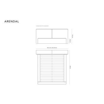 Tmavosivá čalúnená dvojlôžková posteľ s úložným priestorom a roštom 200x200 cm Arendal – Cosmopolitan Design - Image 5