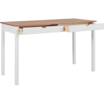 Bielo-hnedý pracovný stôl Støraa Gava, dĺžka 140 cm - Image 2