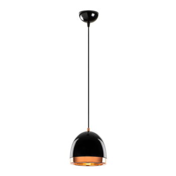 Závesné svietidlo v čiernej a zlatej farbe s kovovým tienidlom ø 17 cm Mugo – Opviq lights