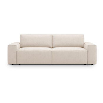 Béžová rozkladacia pohovka z textílie bouclé 247 cm Jodie – Micadoni Home