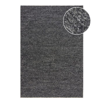 Tmavosivý ručne tkaný koberec s prímesou vlny 80x150 cm Minerals – Flair Rugs