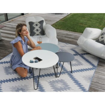 Modro-krémový vonkajší koberec NORTHRUGS Malibu, 170 x 120 cm - Image 10