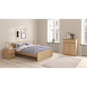 Dvojlôžková posteľ v prírodnej farbe 140x190 cm Naia – Tvilum – Obrázok 5