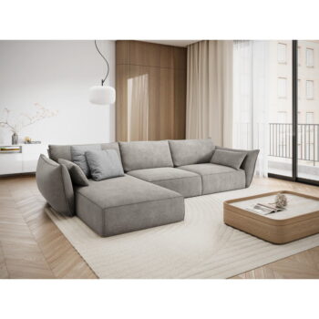 Svetlosivá rohová pohovka (ľavý roh) Vanda - Mazzini Sofas - Image 4