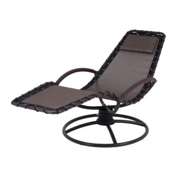 Sivé kovové záhradné ležadlo Rhodes – Garden Pleasure