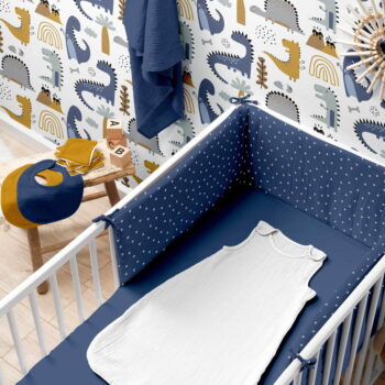 Napínacia mušelínová detská plachta do postieľky 60x120 cm – Bébé Douceur - Image 2