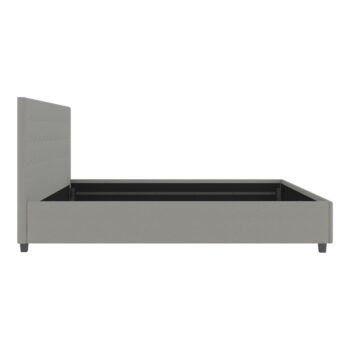 Sivá čalúnená dvojlôžková posteľ 180x200 cm Emily – Støraa – Obrázok 3