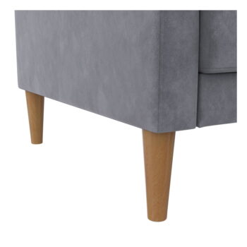 Sivá zamatová rozkladacia pohovka 207 cm Lilly – Støraa - Image 8