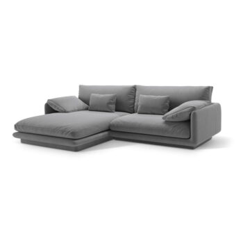 Svetlosivá rohová pohovka z textílie bouclé (ľavý roh) Torino – Micadoni Home - Image 2