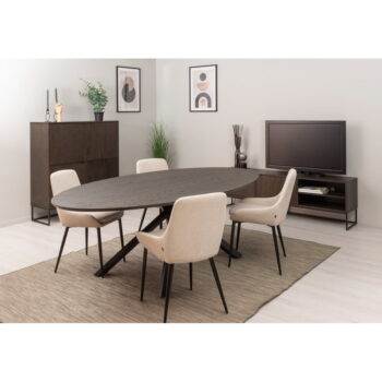 Jedálenský stôl s doskou v dubovom dekore 120x240 cm Cox – Tenzo - Image 6