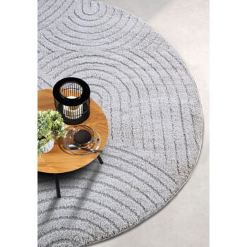 Svetlosivý okrúhly koberec ø 200 cm Panglao New York Light Grey – Elle Decoration - Image 3