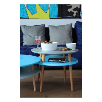Svetlosivý odkladací stolík Ragaba UFO, ⌀ 45 cm - Image 4