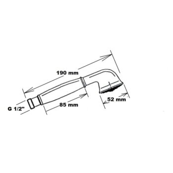 Mosadzná sprchová hlavica v lesklo striebornej farbe ø 5 cm Antea – Sapho - Image 3