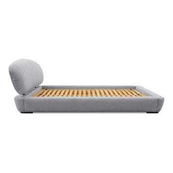 Sivá čalúnená dvojlôžková posteľ s roštom 140x200 cm Odette – Scandic – Obrázok 4