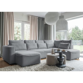 Sivá rozkladacia rohová pohovka (do "U") Homely Tommy – Miuform - Image 3