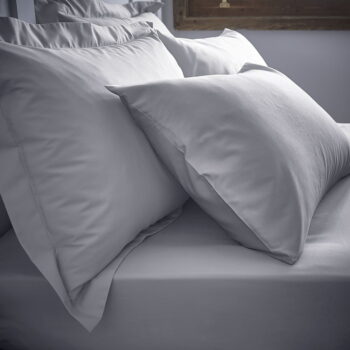 Sivá napínacia plachta z bavlneného perkálu 135x190 cm Cotton Percale – Bianca - Image 2
