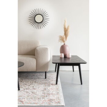 Čierny konferenčný stolík s doskou v dubovom dekore 60x120 cm Fabio – White Label - Image 8