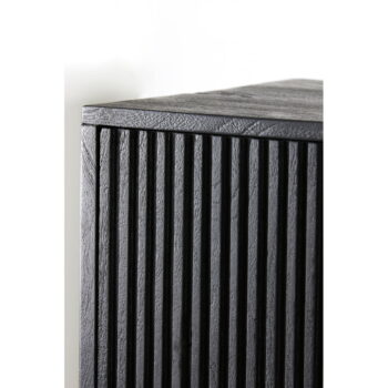 Čierna nízka komoda z mangového dreva 150x80 cm Abage – Light & Living - Image 2