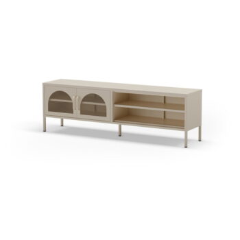 Krémový TV stolík 160x50 cm Diora – Marckeric – Obrázok 3