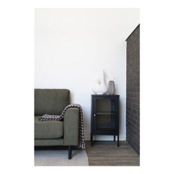 Čierna kovová vitrína 38x70 cm Dalby – House Nordic - Image 5