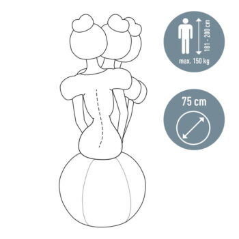 Ergonomická sedacia lopta so závažím ø 75 cm Ergo – Leitz - Image 9