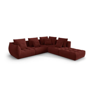 Červená rohová pohovka (pravý roh/do L) Bloom – Micadoni Home - Image 3