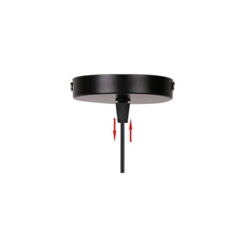 Čierne závesné svietidlo so skleneným tienidlom ø 10 cm Bistro - Candellux Lighting - Image 2