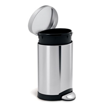 Nášľapný oceľový odpadkový kôš v matne striebornej farbe 6 l – simplehuman – Obrázok 4