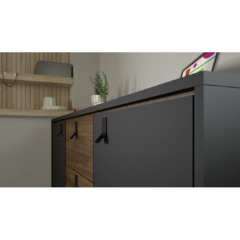 Čierna komoda Tvilum Ry, 150 x 72 cm - Image 9