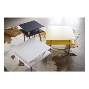 Svetlosivý konferenčný stolík Ragaba Square, 55 × 55 cm - Image 2