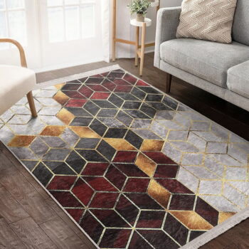 Sivo-vínový prateľný koberec 120x180 cm – Mila Home – Obrázok 4