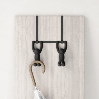 Čierny plastový vešiak na dvere 22 cm Buddy - Umbra - Image 5