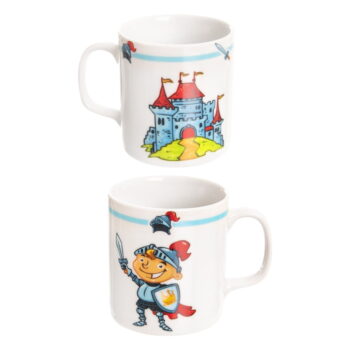 3-dielna detská porcelánová jedálenská súprava Orion Knight – Obrázok 4