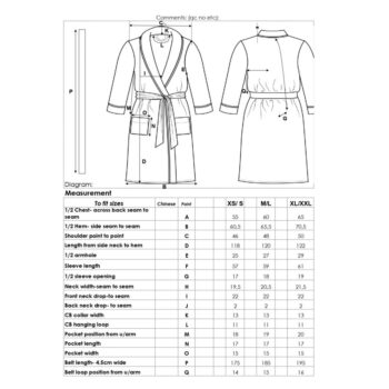 Ružový bavlnený župan veľkosť XL/XXL Terry – HIP - Image 2