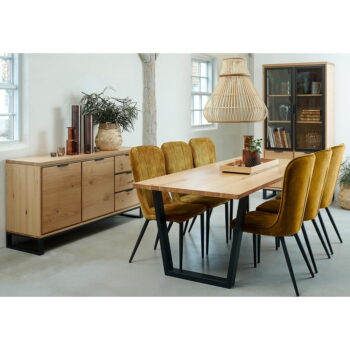 Žltá jedálenská stolička Unique Furniture Hudson – Obrázok 6