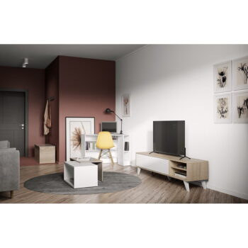 TV stolík v dekore duba v bielo-prírodnej farbe 165x43 cm Prism – TemaHome – Obrázok 10