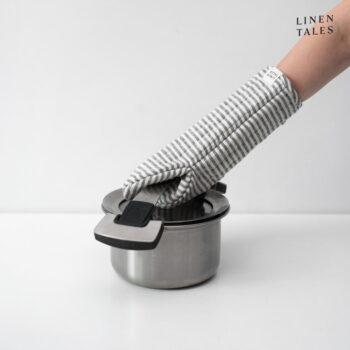 Ľanová chňapka Thin Black Stripes – Linen Tales – Obrázok 2