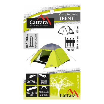 Žltý dvojplášťový stan pre 3 osoby Cattara Trent - Image 3