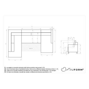 Béžová rozkladacia pohovka do "U" Miuform Scandic Lagom, ľavý roh - Image 9