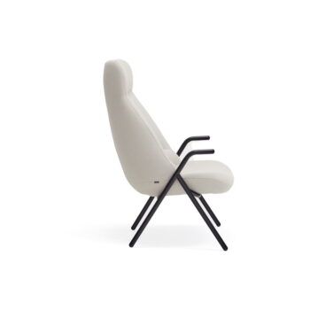 Biele kreslo Teulat Dins, výška 114 cm - Image 5