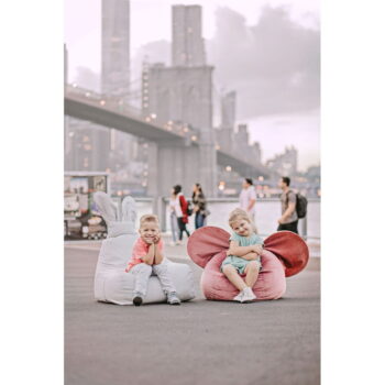 Modrý detský sedací vak The Brooklyn Kids Funny Bunny - Image 11