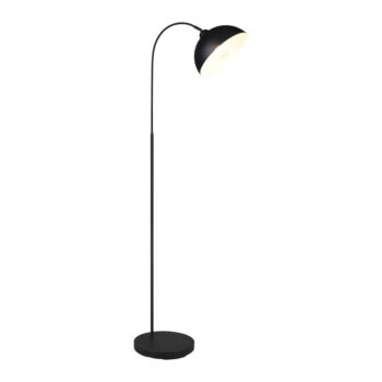 Čierna stojacia lampa s kovovým tienidlom (výška 170 cm) Sierra – Trio - Image 2