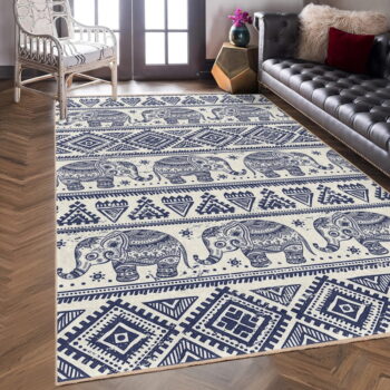 Modrý prateľný koberec 160x230 cm Elephant – Mila Home - Image 10