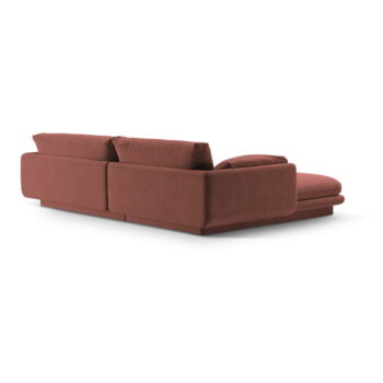 Ružová rohová pohovka z textílie bouclé (pravý roh) Torino – Micadoni Home - Image 4