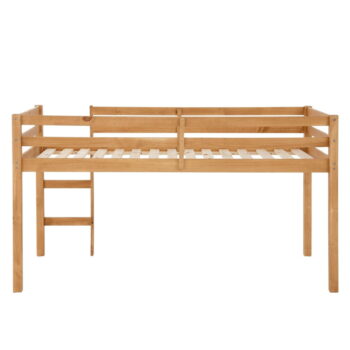 Vyvýšená detská posteľ z borovicového dreva 90x200 cm v prírodnej farbe Alpi – Støraa - Image 4